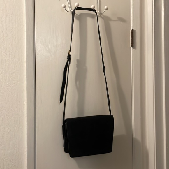 Madewell Bags Madewell Albury Leather Suede Black Crossbody Bag